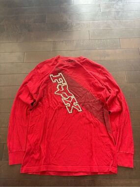 Fox Red Long-Sleeve Diagonal Logo Tee